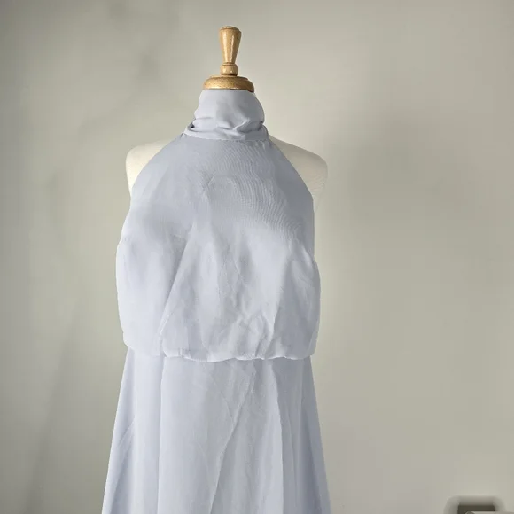 Jenny Yoo Brett A-Line Halter High Neck Chiffon Bridesmaid Formal Dress Size 22 - Picture 6 of 16